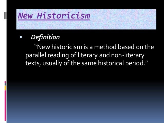 New Historicism and Cultural Materialism